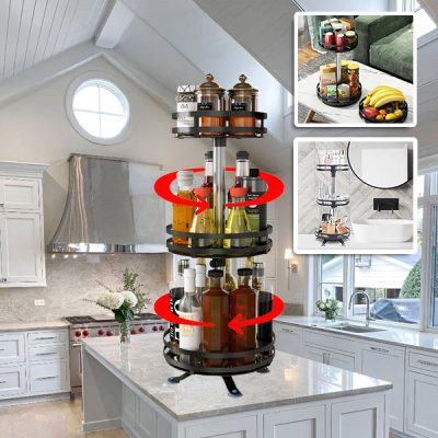 Metalni organizator za pohranu s rotacijom od 360° (3 razine) | SPINSTORE