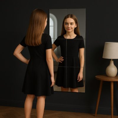 Samoljepljiva ogledala visoke kvalitete (4 kom, 30x30 cm) | MIRRAZE