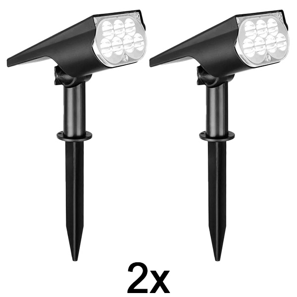 2x Vanjska solarna reflektorska svjetiljka | SPOTIKE