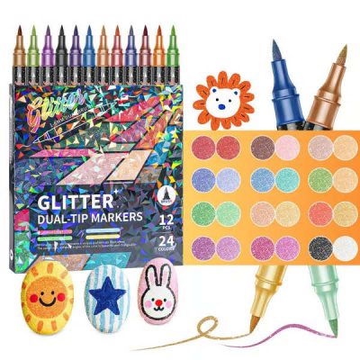 Dvostrani markeri s glitter efektom (24 boje) | ARTGLITZ